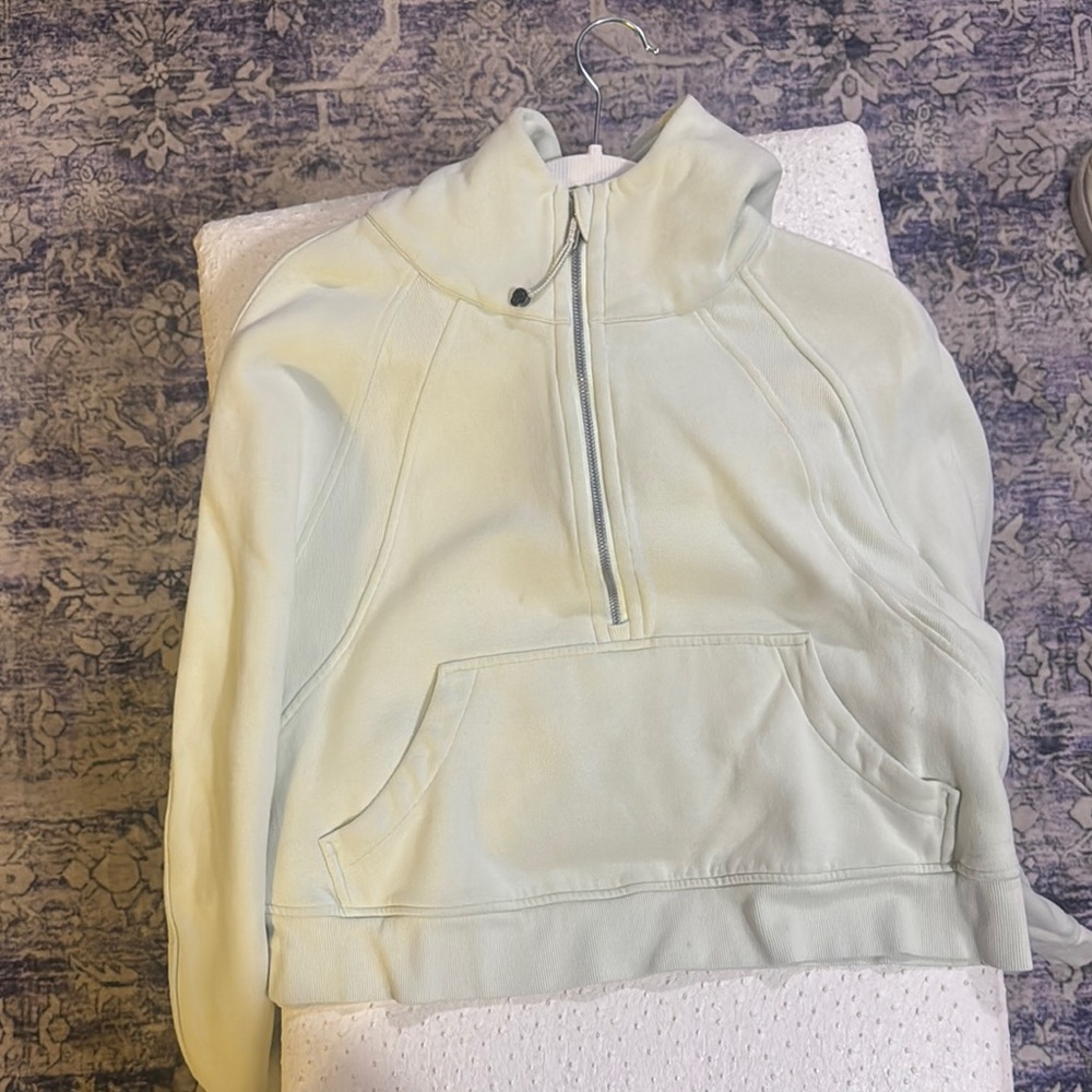 Lululemon Scuba Half Zip Light Green Half-Zip Pullover
